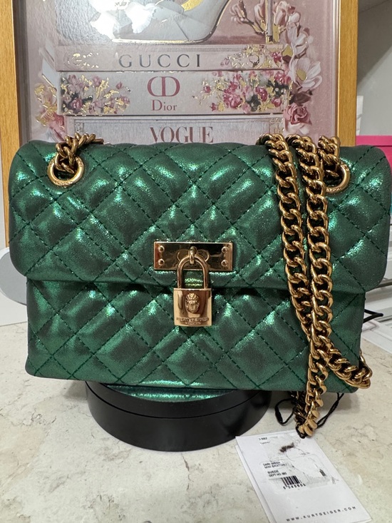 Kurt Geiger Handbags - NWT Kurt Geiger Metallic iridescent Emerald  Shoulder/Crossbody mini Brixton